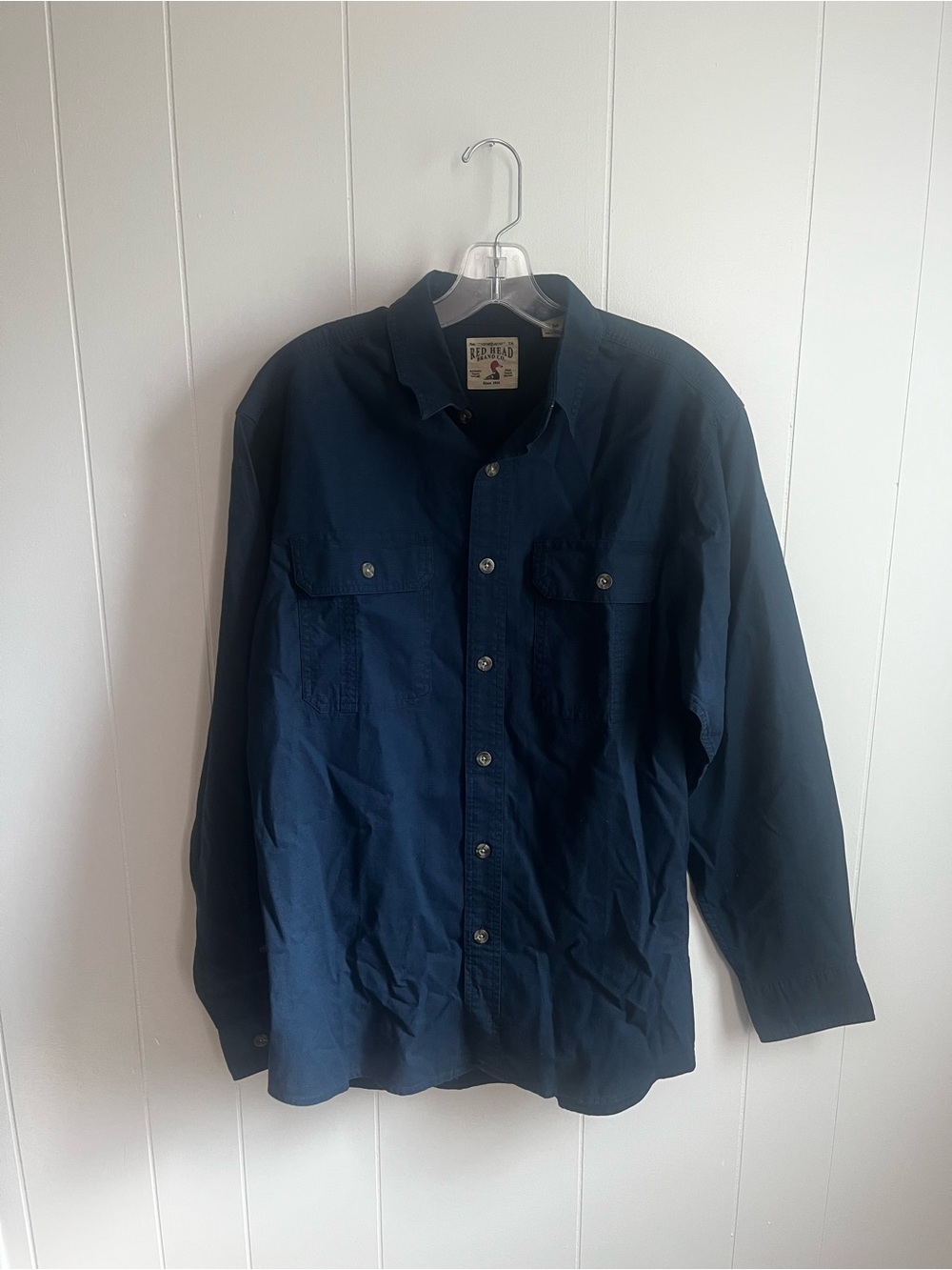 RedHead Men's Dark Blue Button-Up Shirt Jacket